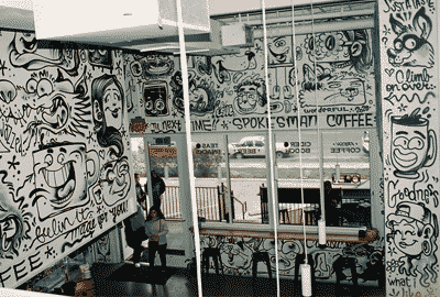 spokeman coffee mural by briks