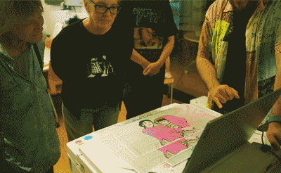 Setting up the Risograph