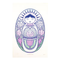 Parthena Risograph Print